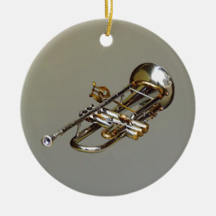 Trumpet With Lyre Ceramic Tree Decoration