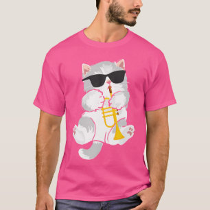 Trumpeter Cat Trumpet Player Marching Band T-Shirt