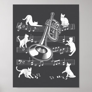 Trumpeter Cats For Cat Loving Trumpet Player Poster