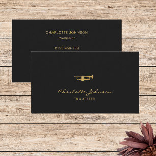 Trumpeter Gold&Black Professional Musician Elegant Business Card
