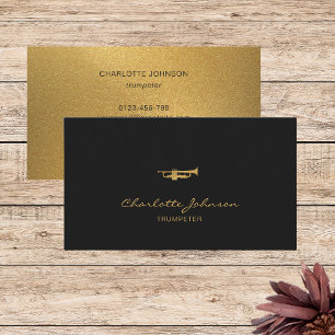 Trumpeter Gold Professional Musician Elegant Business Card