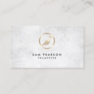 Trumpeter Gold Trumpet Icon Business Card