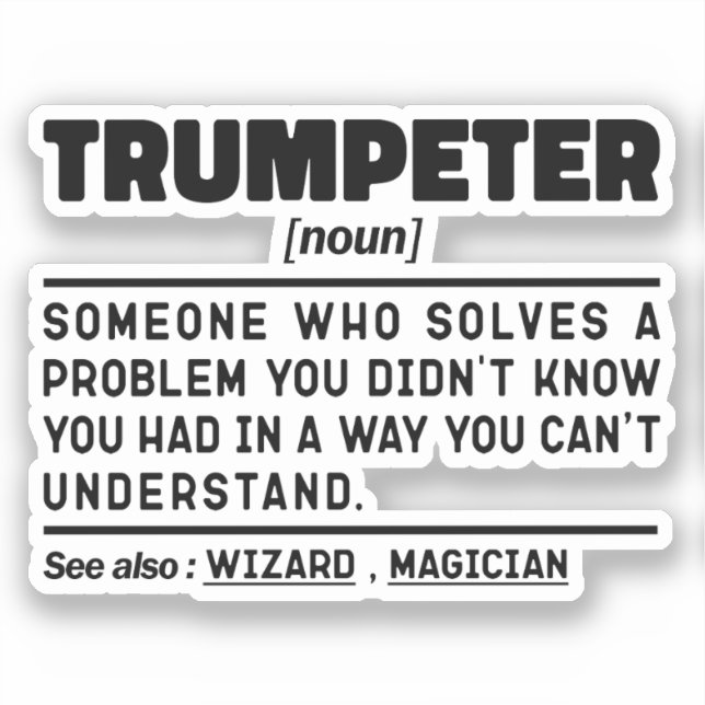 Trumpeter Noun Definition Trumpet Player Birthday (Front)