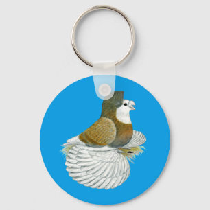 Trumpeter Pigeon AOC Baldhead Key Ring