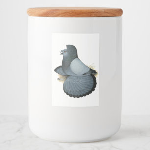 Trumpeter Pigeon Blue Barless Food Label