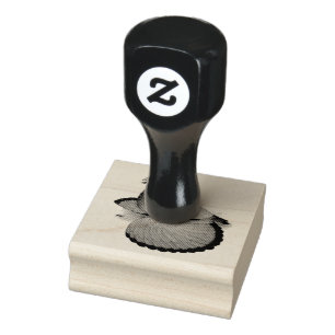 Trumpeter Pigeon Blue Barless Rubber Stamp