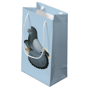 Trumpeter Pigeon Blue Barless Small Gift Bag