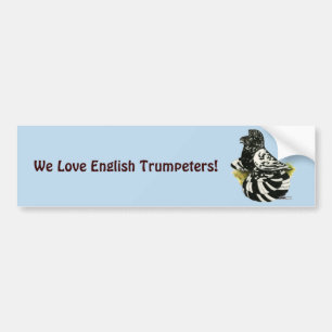 Trumpeter Pigeon Dark Splash Bumper Sticker