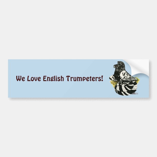 Trumpeter Pigeon Dark Splash Bumper Sticker (Front)