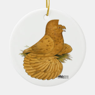 Trumpeter Pigeon Deroy Ceramic Tree Decoration