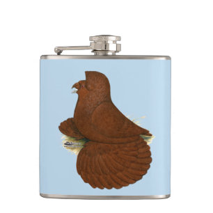 Trumpeter Pigeon Red Hip Flask