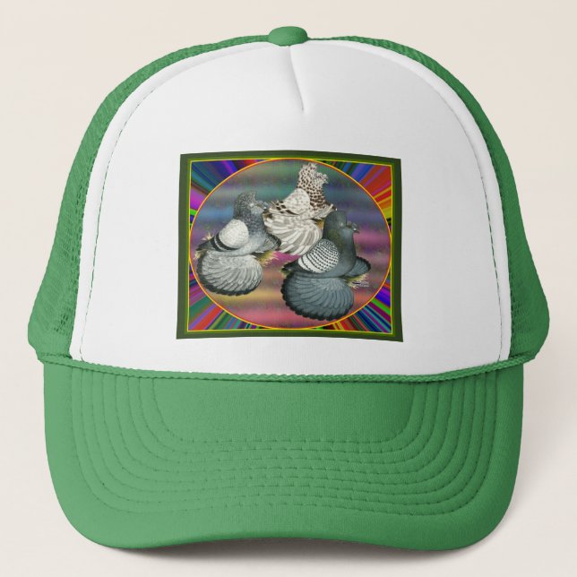 Trumpeters Pigeons Three Trucker Hat (Front)