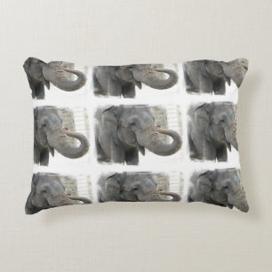 Trumpeting Elephant Decorative Cushion