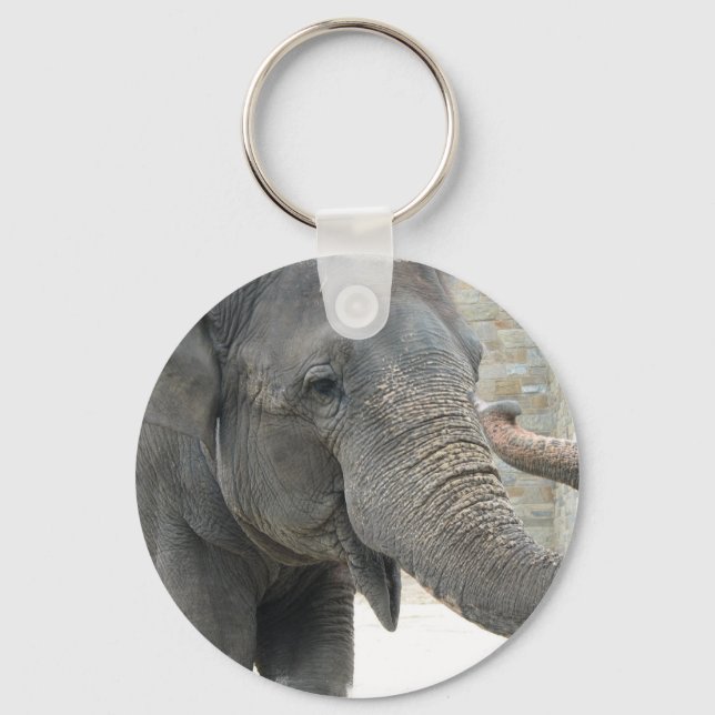 Trumpeting Elephant Keychain (Front)