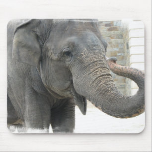 Trumpeting Elephant Mouse Pad