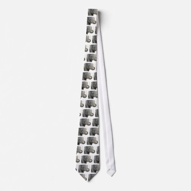 Trumpeting Elephant Necktie (Front)
