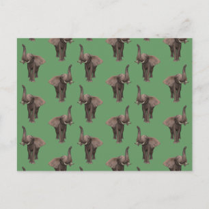 Trumpeting Elephant Postcard