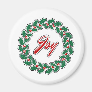 Trumpets Announcing Noel: Merry Christmas Wreath Magnet