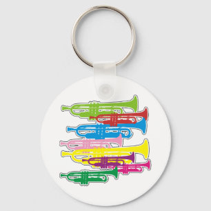 Trumpets Colours Key Ring
