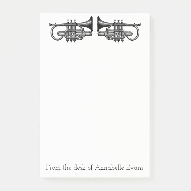 Trumpets Personalise Post-it Notes (Front)