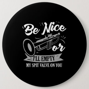 Trumpets - Spit Valve 6 Cm Round Badge