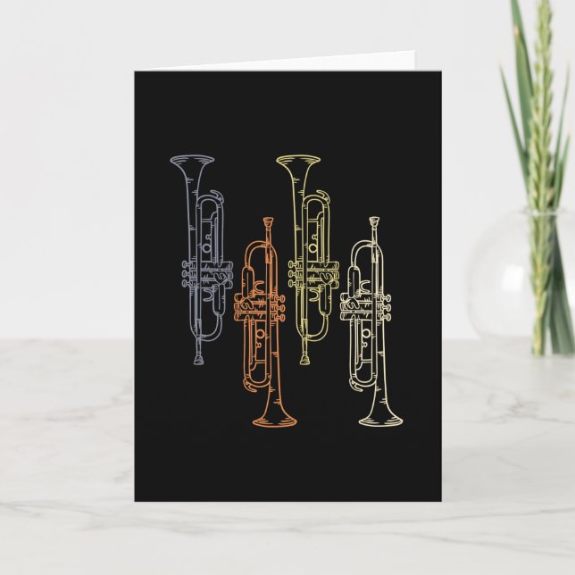 Trumpets Vintage Card (Front)