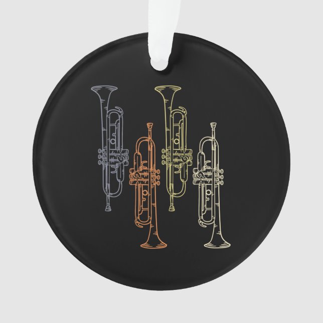 Trumpets Vintage Ornament (Front)