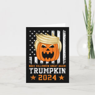 Trumpkin 2024 Usa Make Halloween Great Again Funny Card