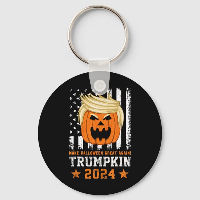 Trumpkin 2024 Usa Make Halloween Great Again Funny Key Ring (Front)