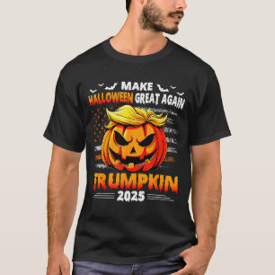 Trumpkin 2025 Usa Make Halloween Great Again Funny T-Shirt