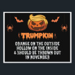 Trumpkin anti trump funny yard garden sign<br><div class="desc">Add fun to your yard with this anti trump yard sign or give it people as perfect halloween gift who hate Donald Trump or pro Biden.</div>