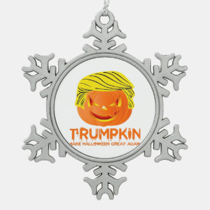 Trumpkin – Are You Scared? Classic Snowflake Pewter Christmas Ornament