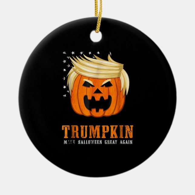 Trumpkin - Best Halloween Costume Tri-Blend Ceramic Tree Decoration (Front)