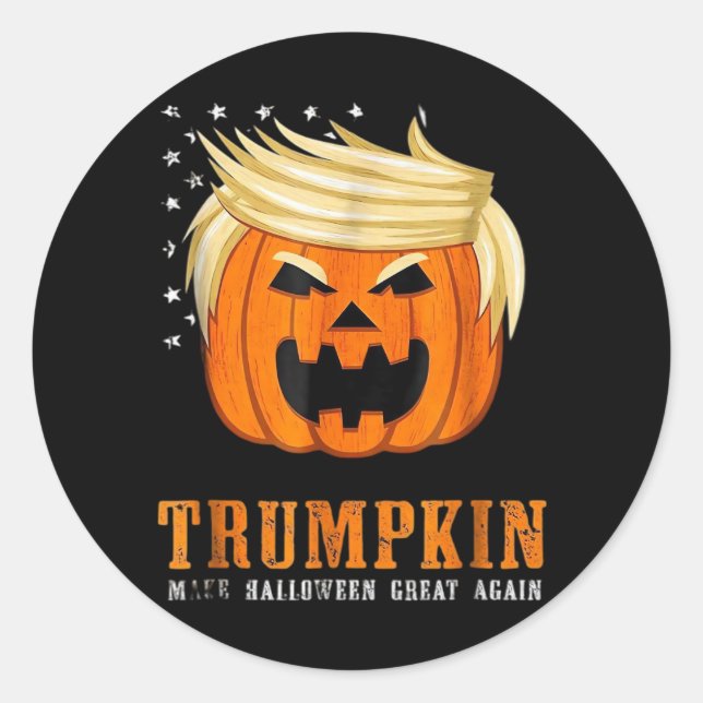 Trumpkin - Best Halloween Costume Tri-Blend Classic Round Sticker (Front)