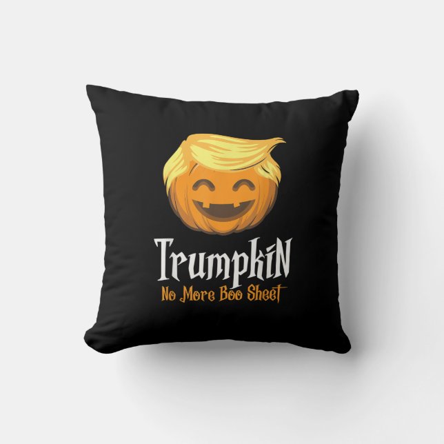 Trumpkin  Boo Sheet Funny Halloween Cushion (Front)