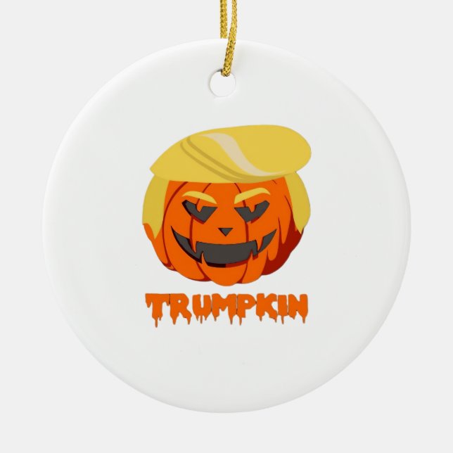 Trumpkin Classic – Basic Autumn Ceramic Tree Decoration (Front)