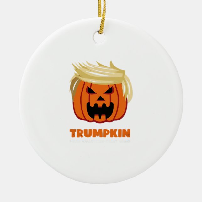 Trumpkin Classic Design Ceramic Tree Decoration (Front)