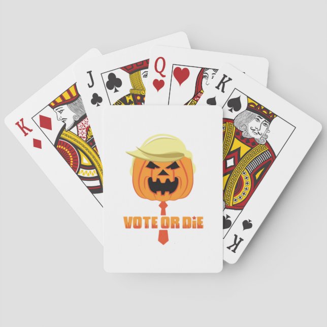 Trumpkin Classic For Halloween Playing Cards (Back)