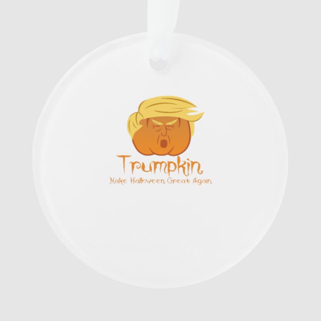 Trumpkin Classic & Funny Design For Halloween Ornament (Front)