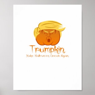 Trumpkin Classic & Funny Design For Halloween Poster