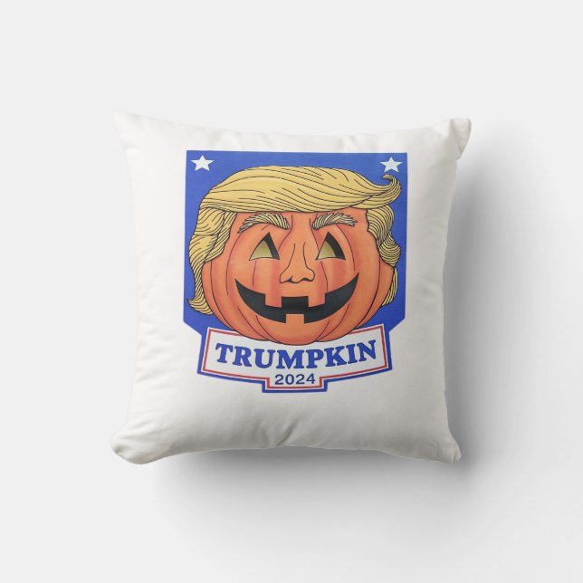 Trumpkin Classic – Funny Halloween Quote Cushion (Front)