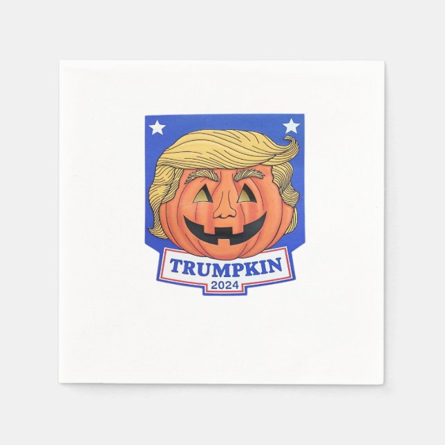 Trumpkin Classic – Funny Halloween Quote Napkin (Front)