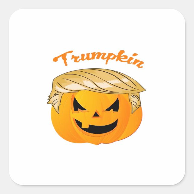 Trumpkin Classic – Political Parody Square Sticker (Front)