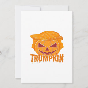 Trumpkin Classic – Pumpkin President Style Holiday Card