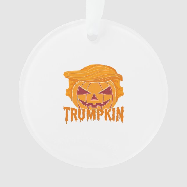 Trumpkin Classic – Pumpkin President Style Ornament (Front)