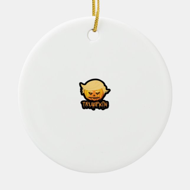 Trumpkin Classic – Retro Costume Slogan Ceramic Tree Decoration (Front)