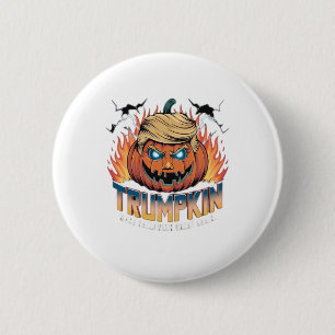 Trumpkin Classic – Spooky Pumpkin Design 6 Cm Round Badge