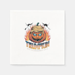 Trumpkin Classic – Spooky Pumpkin Design Napkin
