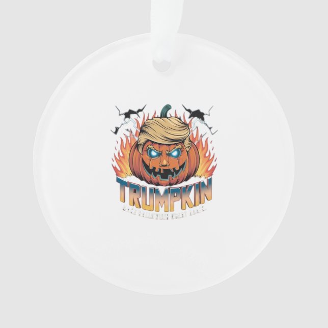 Trumpkin Classic – Spooky Pumpkin Design Ornament (Front)