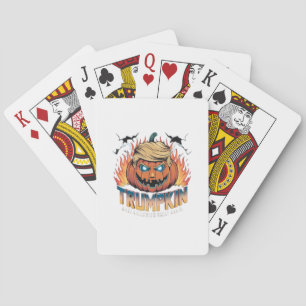 Trumpkin Classic – Spooky Pumpkin Design Playing Cards